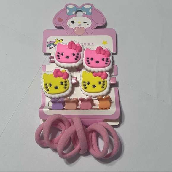 unbranded Other - Hello Kitty Girls Hair Clip & Accessories Set